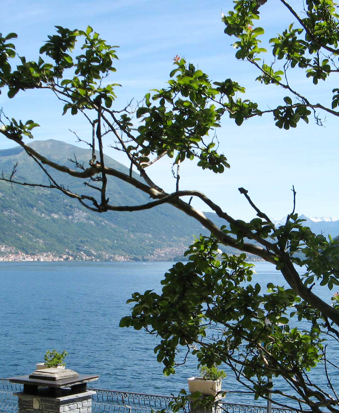 Panorama del Lago presso il punto di imbarco Telos Boats a Brienno, Como